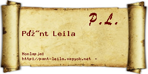 Pánt Leila névjegykártya